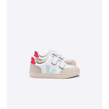 Veja V-12 LEATHER Tenisky Detske White/Beige | SK 878LIS